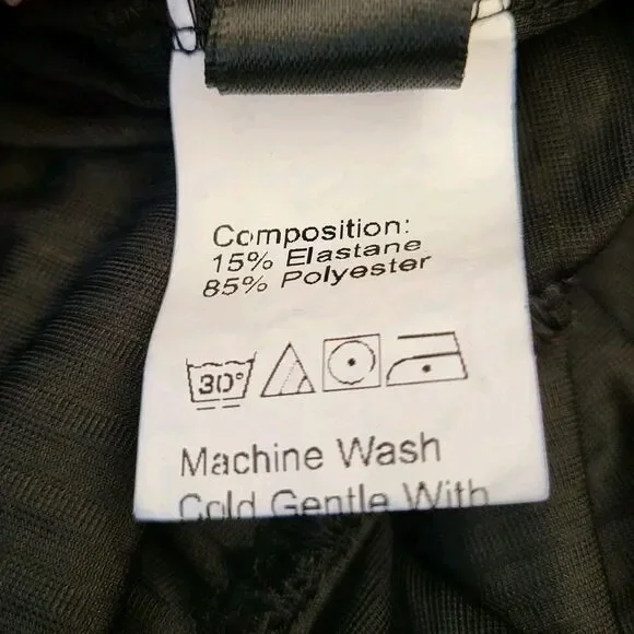 Womens Rib Velvet Dress Size L 8 Black Shein Long Sleeve Crew Neck Cinch Waist - Picture 4 of 9